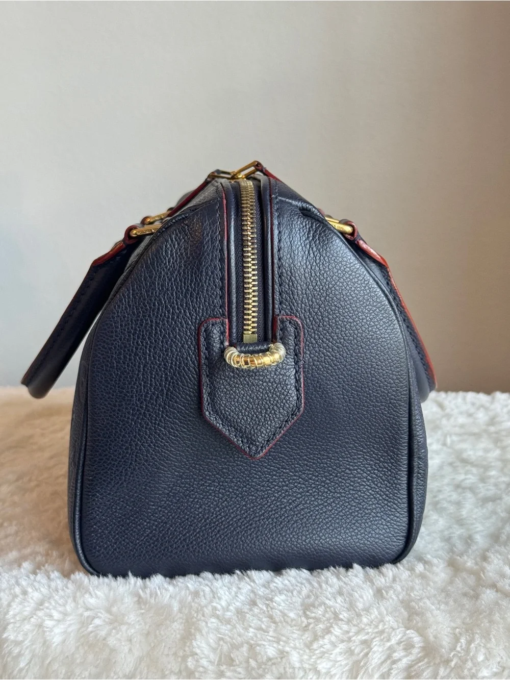 Louis Vuitton Speedy 25 Empreinte Navy Bleu  Crossbody Satchel